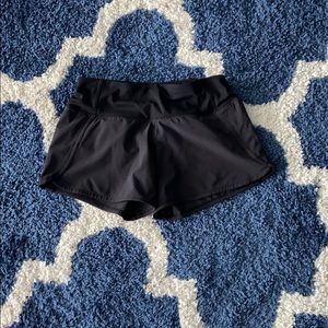 Black lulu lemon speed up shorts
